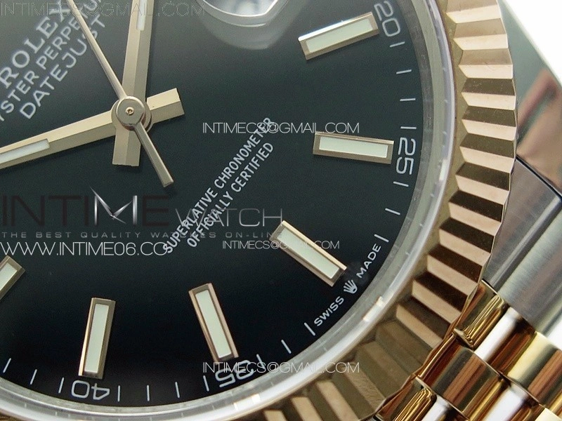 DateJust 41 126331 904L SS RG GMF 1:1 Best Edition Black Dial On Jubilee Bracelet VR3235
