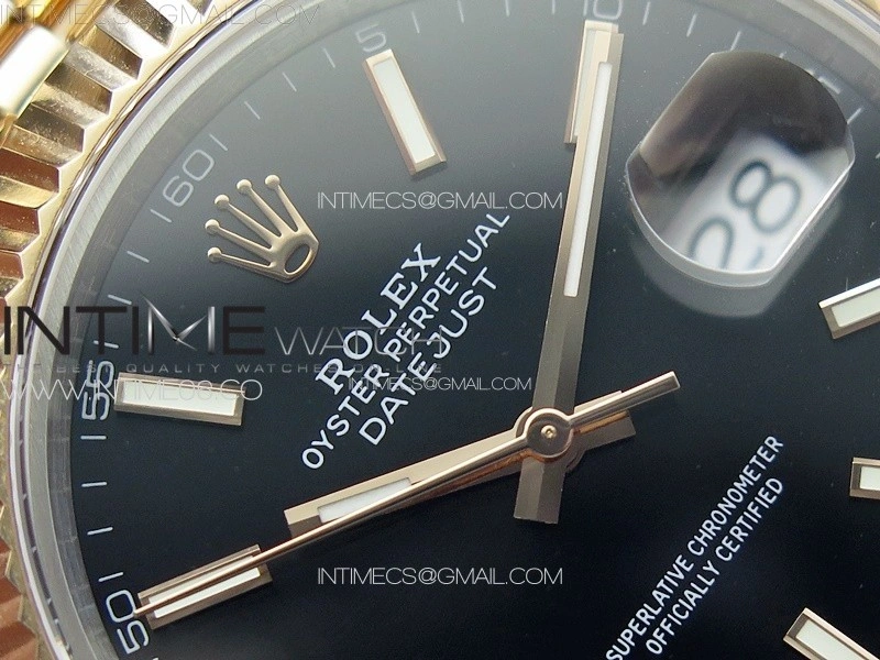 DateJust 41 126331 904L SS RG GMF 1:1 Best Edition Black Dial On Jubilee Bracelet VR3235