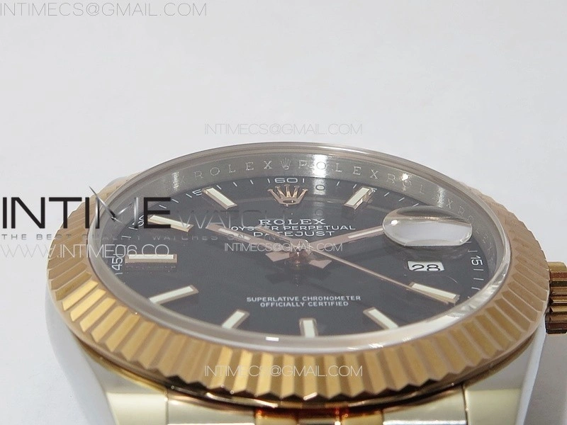 DateJust 41 126331 904L SS RG GMF 1:1 Best Edition Black Dial On Jubilee Bracelet VR3235