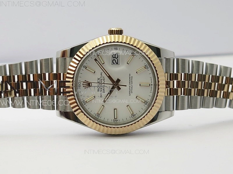 DateJust 41 126331 904L SS RG GMF 1:1 Best Edition White Dial On Jubilee Bracelet VR3235