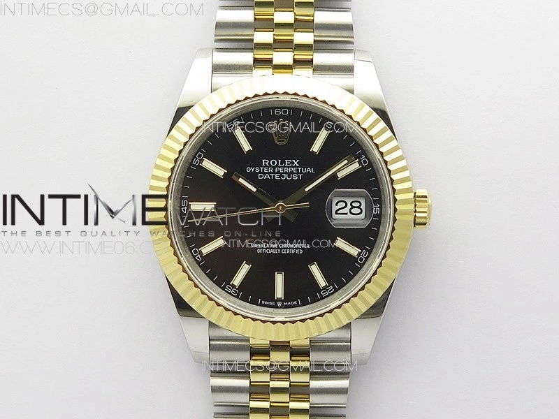 DateJust 41 126333 904L SS YG GMF 1:1 Best Edition Black Dial On Jubilee Bracelet VR3235