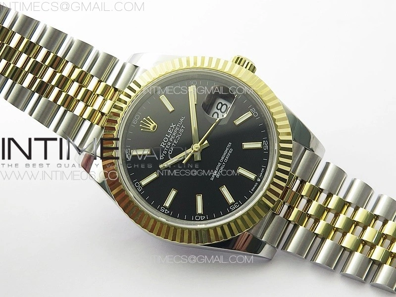 DateJust 41 126333 904L SS YG GMF 1:1 Best Edition Black Dial On Jubilee Bracelet VR3235