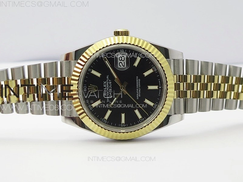 DateJust 41 126333 904L SS YG GMF 1:1 Best Edition Black Dial On Jubilee Bracelet VR3235