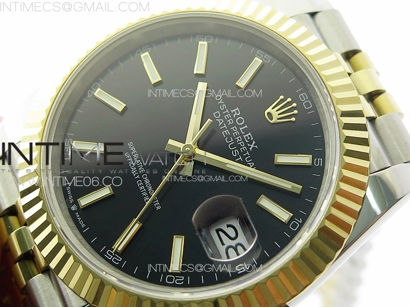 DateJust 41 126333 904L SS YG GMF 1:1 Best Edition Black Dial On Jubilee Bracelet VR3235