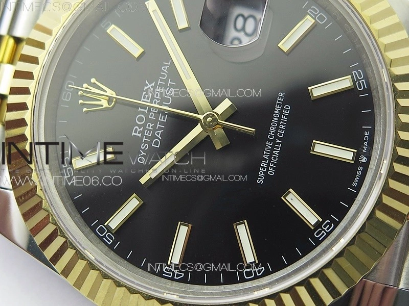 DateJust 41 126333 904L SS YG GMF 1:1 Best Edition Black Dial On Jubilee Bracelet VR3235