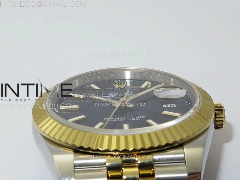 DateJust 41 126333 904L SS YG GMF 1:1 Best Edition Black Dial On Jubilee Bracelet VR3235