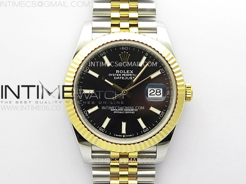 DateJust 41 126333 904L SS YG VSF 1:1 Best Edition Black Dial on Jubilee Bracelet VS3235