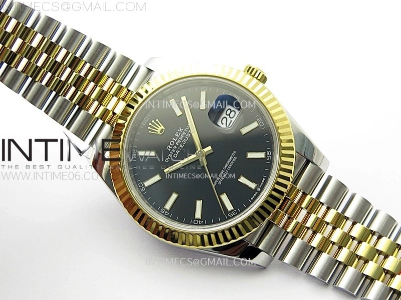 DateJust 41 126333 904L SS YG VSF 1:1 Best Edition Black Dial on Jubilee Bracelet VS3235