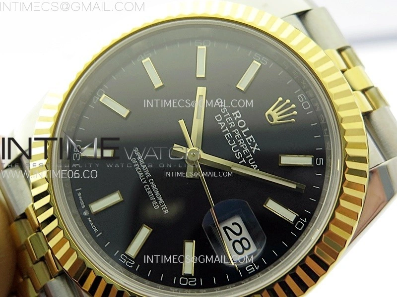 DateJust 41 126333 904L SS YG VSF 1:1 Best Edition Black Dial on Jubilee Bracelet VS3235