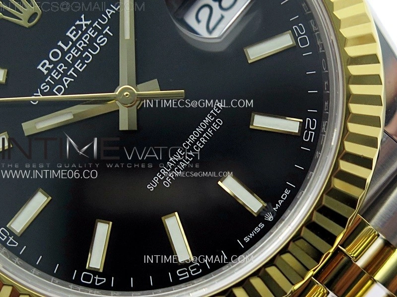 DateJust 41 126333 904L SS YG VSF 1:1 Best Edition Black Dial on Jubilee Bracelet VS3235