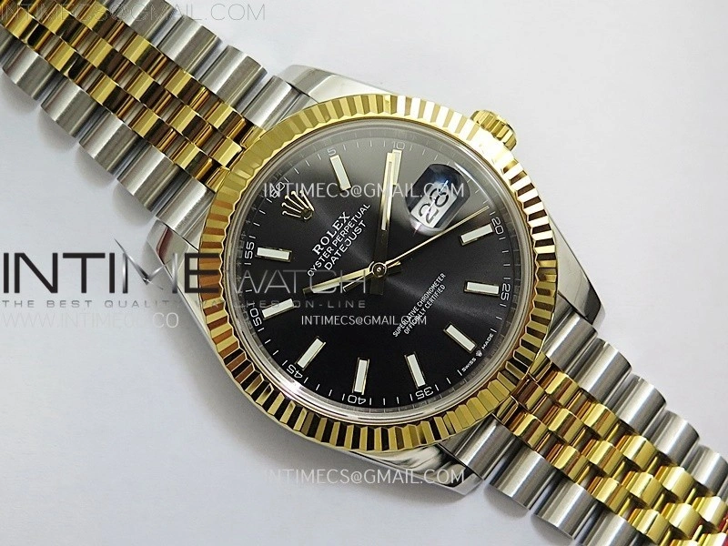 DateJust 41 126333 904L SS YG VSF 1:1 Best Edition Black Dial on Jubilee Bracelet VS3235