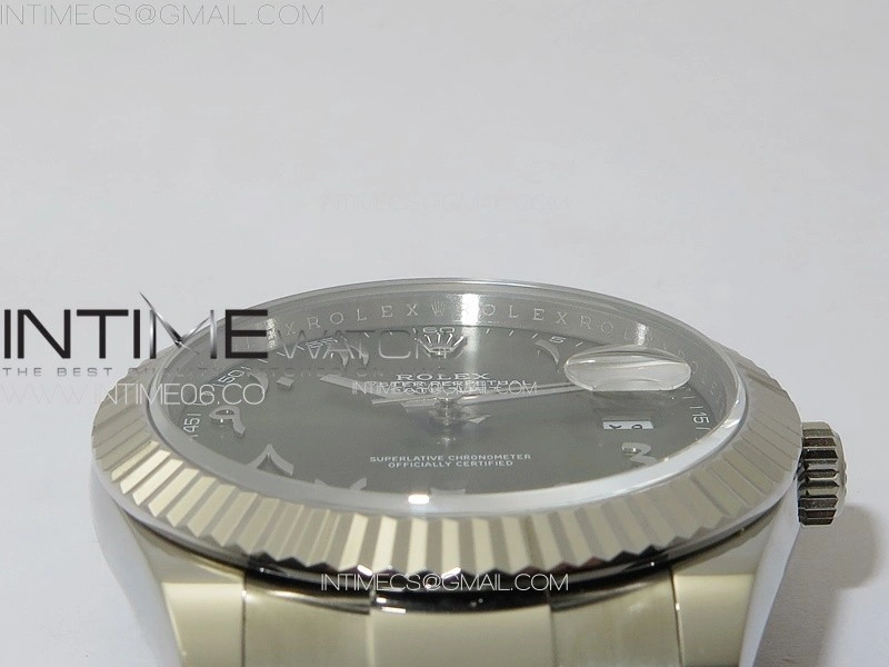 DateJust 41 126334 SS GMF 1:1 Best Edition Green Dial Arabic Markers on Oyster Bracelet