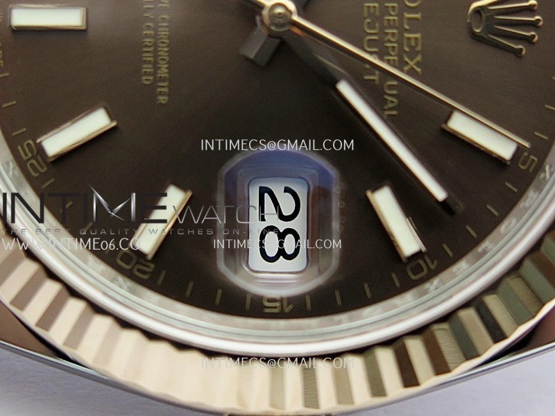 DateJust 41mm 126331 904 SS RG VF 1:1 Brown Dial Stick Marker On Jubilee Bracelet DD3235