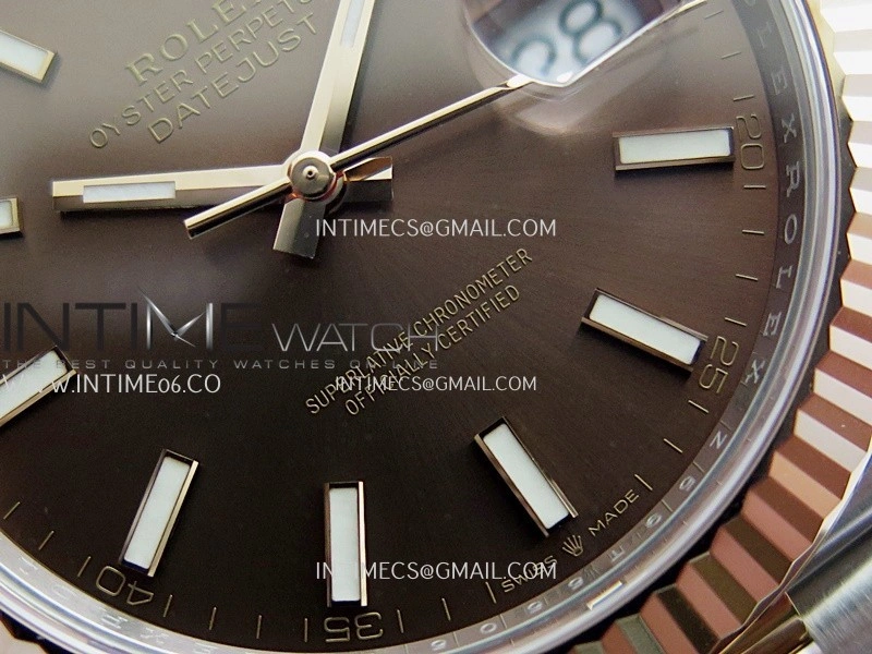 DateJust 41mm 126331 904 SS RG VF 1:1 Brown Dial Stick Marker On Jubilee Bracelet DD3235