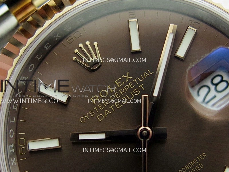 DateJust 41mm 126331 904 SS RG VF 1:1 Brown Dial Stick Marker On Jubilee Bracelet DD3235