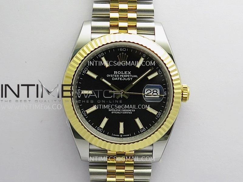 DateJust 41mm 126331 904 SS YG VF 1:1 Black Dial Stick Marker On Jubilee Bracelet DD3235