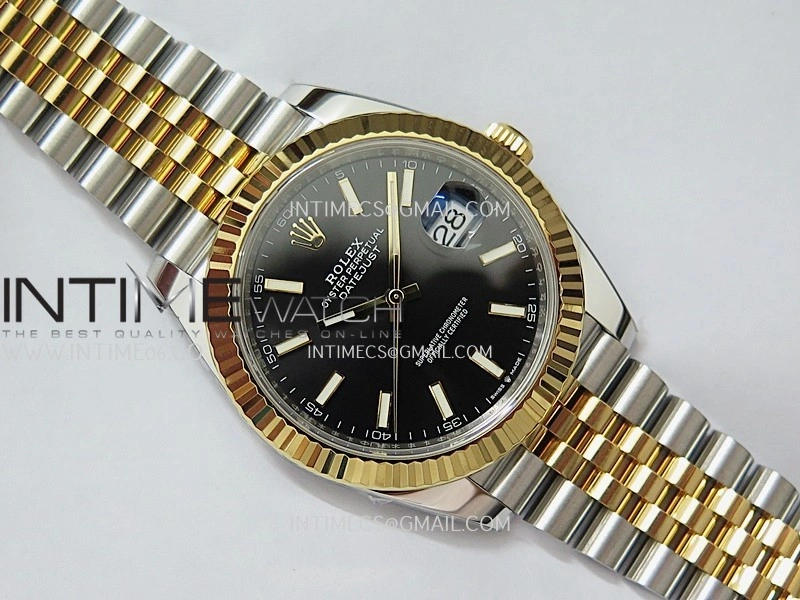 DateJust 41mm 126331 904 SS YG VF 1:1 Black Dial Stick Marker On Jubilee Bracelet DD3235