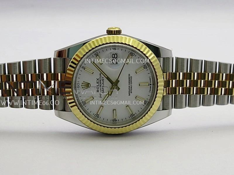 DateJust 41mm 126331 904 SS YG VF 1:1 White Dial Stick Marker On Jubilee Bracelet DD3235