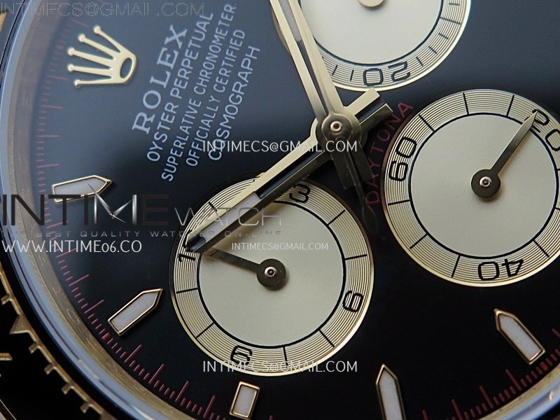 Daytona 126518 QF Gain Weight 1:1 Best Edition Black Dial Gold Subdial Sticks Markers on Oysterflex Strap SH4131 V11