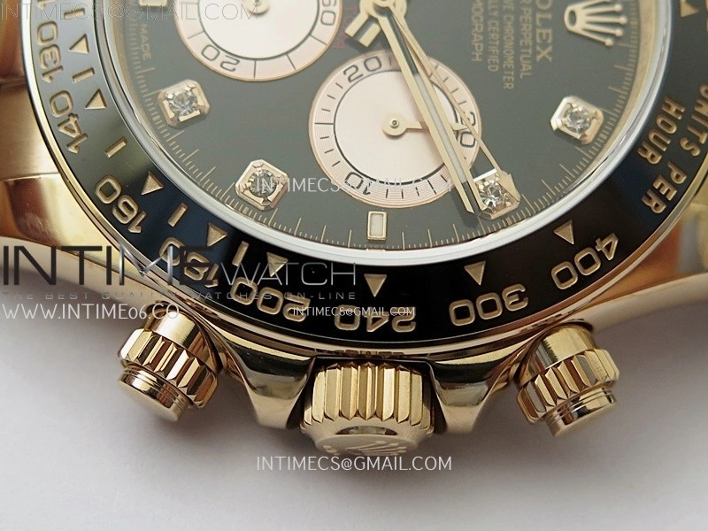 Daytona 126515 QF Gain Weight 1:1 Best Edition Black Dial RG Subdial Diamonds Markers on Oysterflex Strap SH4131 V11