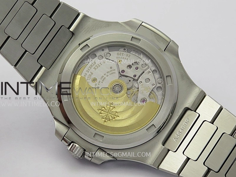 Nautilus 5711 1A 3KF 1:1 Best Edition Diamonds Bezel Green Textured Dial on SS Bracelet A324 Super Clone V2