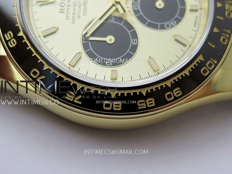 Daytona 126518 QF Gain Weight 1:1 Best Edition Gold Dial Black Subdial Sticks Markers on Oysterflex Strap SH4131 V11