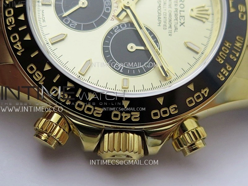 Daytona 126518 QF Gain Weight 1:1 Best Edition Gold Dial Black Subdial Sticks Markers on Oysterflex Strap SH4131 V11