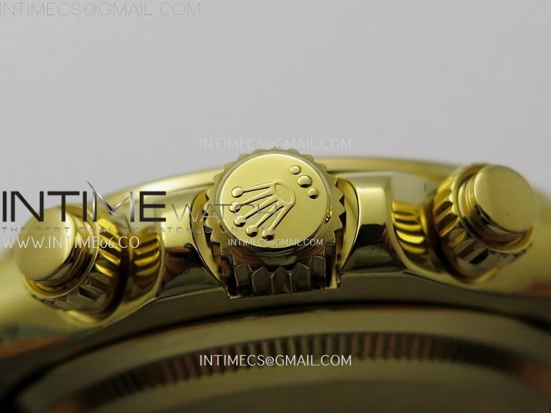 Daytona 126518 QF Gain Weight 1:1 Best Edition Gold Dial Black Subdial Sticks Markers on Oysterflex Strap SH4131 V11