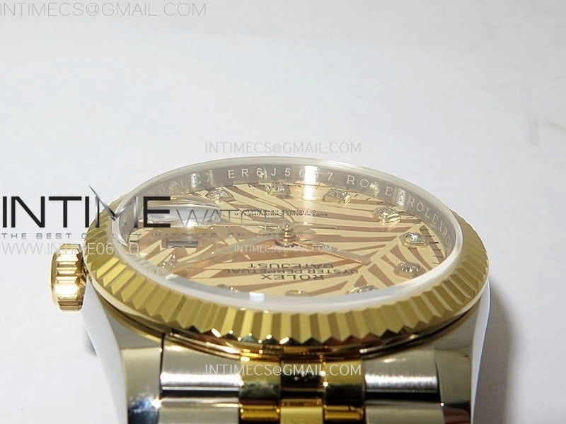 DateJust 36MM 126233 SS YG APSF 1:1 Best Edition Gold Palm Leaves Dial Diamond Markers on SS YG Jubilee Bracelet SA3235
