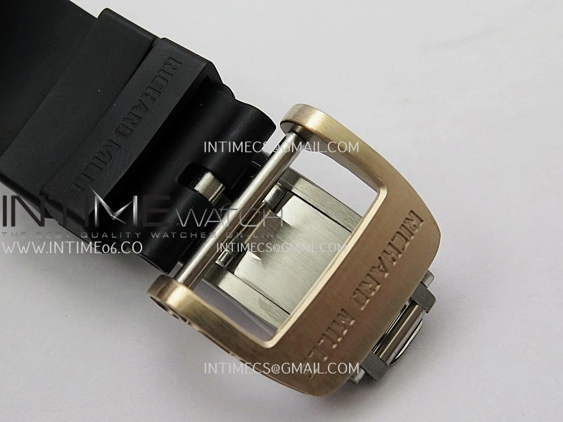 RM07 Real Black Ceramic RG ZF Best Edition Red MOP Diamond Skeleton Dial On Black Rubber Strap Asian CRMA2 Clone