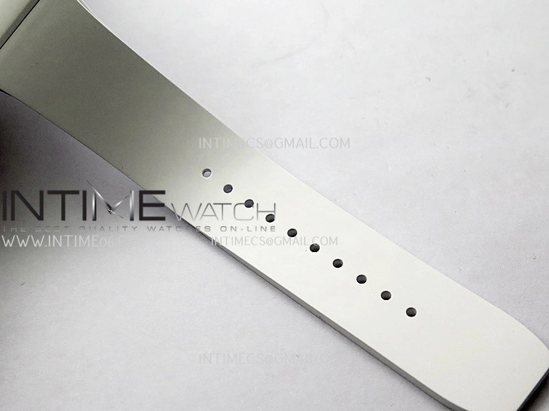 RM07 Real White Ceramic Bezel RG ZF Best Edition Red MOP Diamond Skeleton Dial On White Rubber Strap Asian CRMA2 Clone
