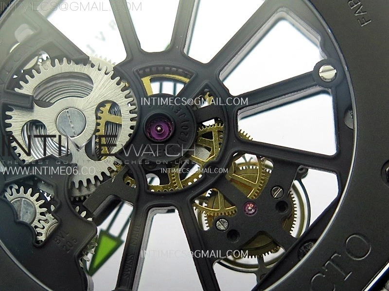 Octo 102910 PVD AXF Best Edition Skeleton Dial on Brown Leather Strap Asian BVL206 Tourbillon Movement