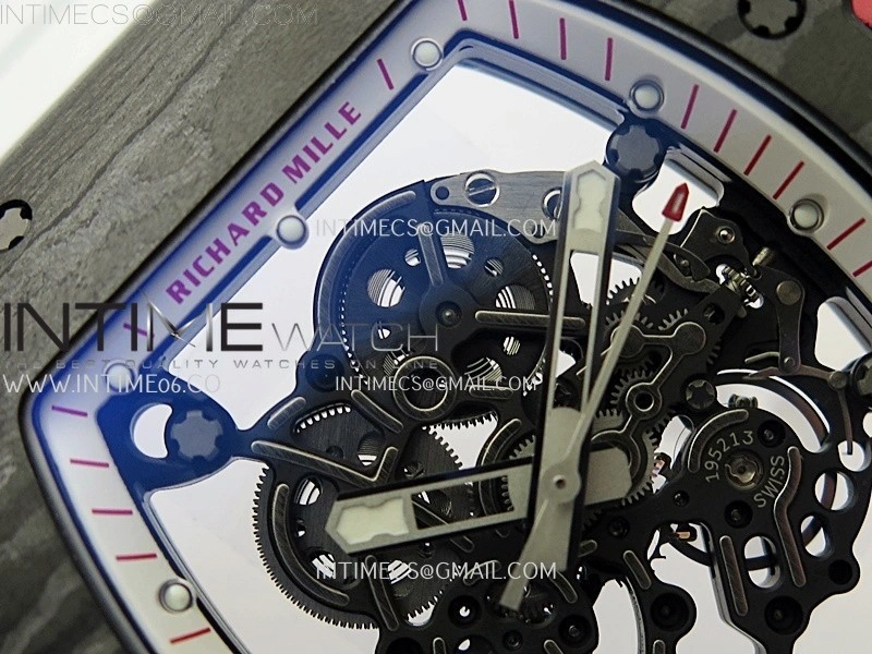 RM055 NTPT APSF 1:1 Best Edition White Inner Bezel Black Crown On White Rubber Strap RMUL2 Super Clone