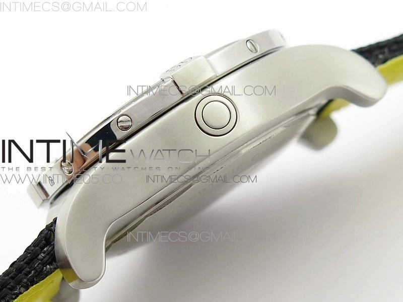 Seawolf 45mm SS B50 1:1 BestEdition SuperLumed Yellow Dial Black Sticks Markers on Black Nylon Strap A2824