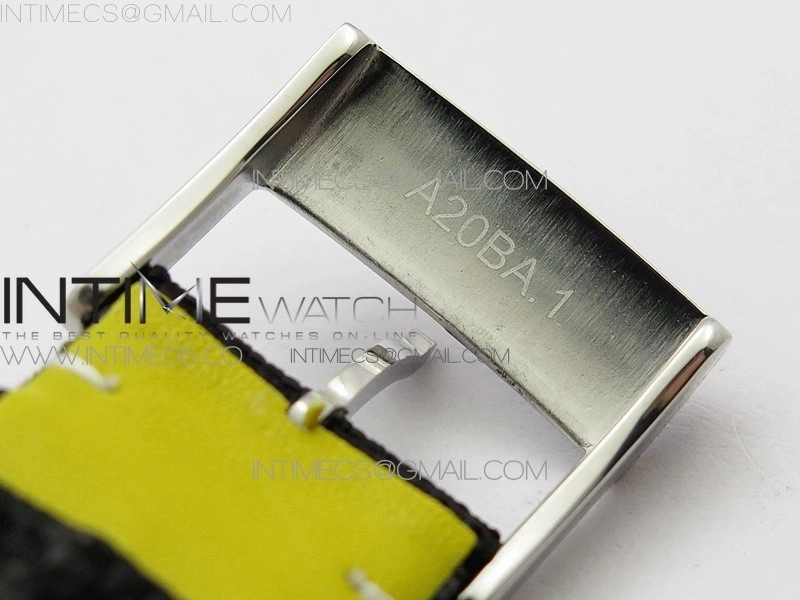 Seawolf 45mm SS B50 1:1 BestEdition SuperLumed Yellow Dial Black Sticks Markers on Black Nylon Strap A2824