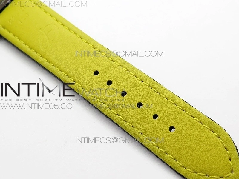 Seawolf 45mm SS B50 1:1 BestEdition SuperLumed Yellow Dial Black Sticks Markers on Black Nylon Strap A2824