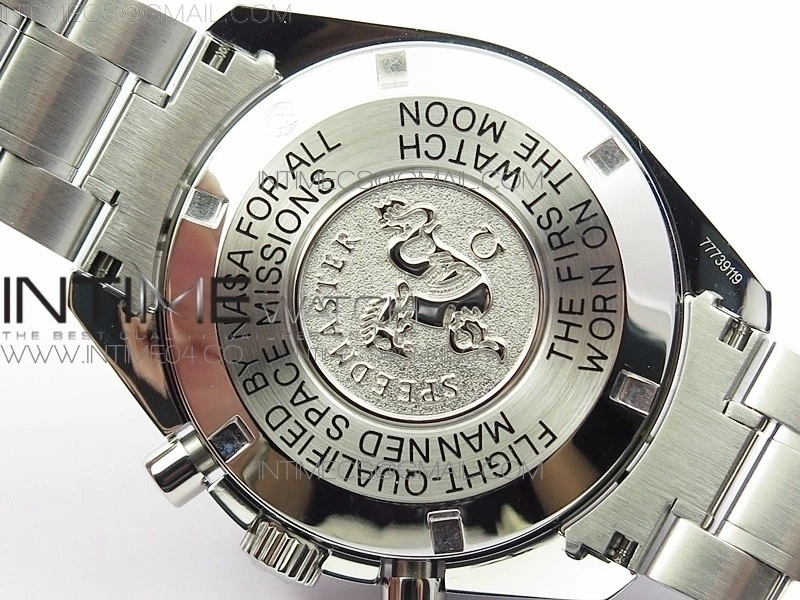 Speedmaster SS Sapphire Crystal Panda Blue dial White subdial on SS Bracelet Manual Winding Chrono Movement