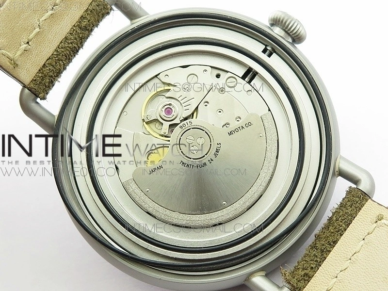 BR WW1-92 Satin-polished steel Case 1:1 Best Edition Black Dial White Markers on Leather Strap MIYOTA 9015