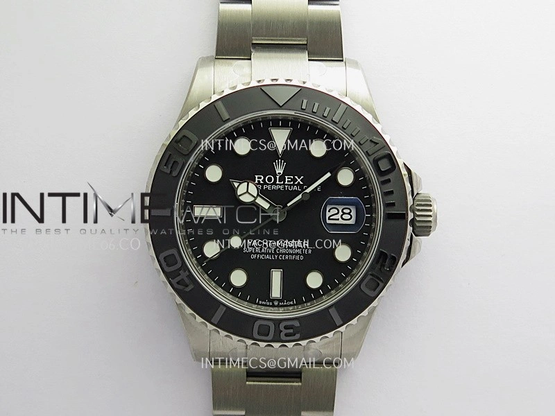 Yacht-Master 226627 Titanium Gold 1:1 Best Edition Black Dial On Titanium Bracelet SH3235