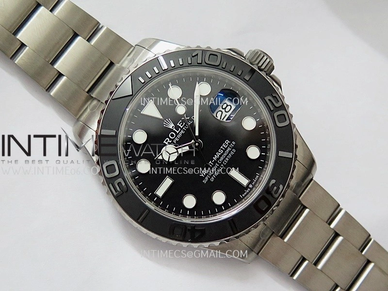 Yacht-Master 226627 Titanium Gold 1:1 Best Edition Black Dial On Titanium Bracelet SH3235
