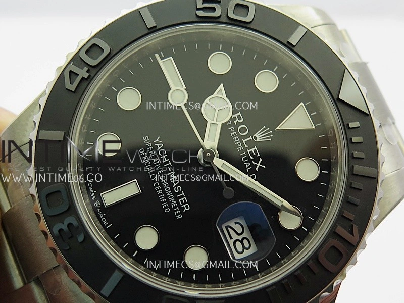 Yacht-Master 226627 Titanium Gold 1:1 Best Edition Black Dial On Titanium Bracelet SH3235