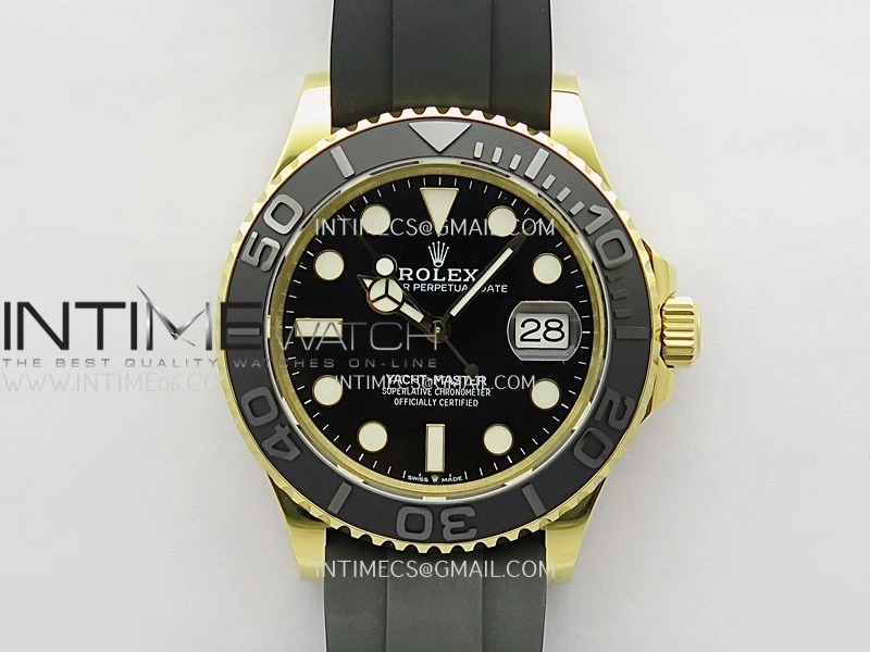 Yacht-Master 226658 Gain Weight QF 1:1 Best Edition Black Dial On Oysterflex Strap VR3235