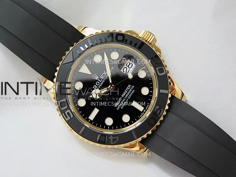 Yacht-Master 226658 Gain Weight QF 1:1 Best Edition Black Dial On Oysterflex Strap VR3235