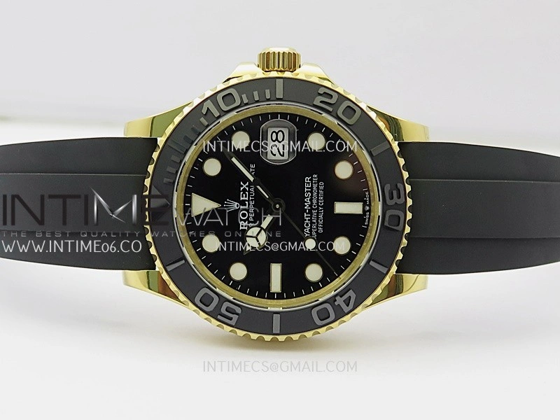 Yacht-Master 226658 Gain Weight QF 1:1 Best Edition Black Dial On Oysterflex Strap VR3235