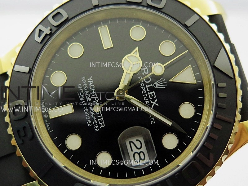 Yacht-Master 226658 Gain Weight QF 1:1 Best Edition Black Dial On Oysterflex Strap VR3235
