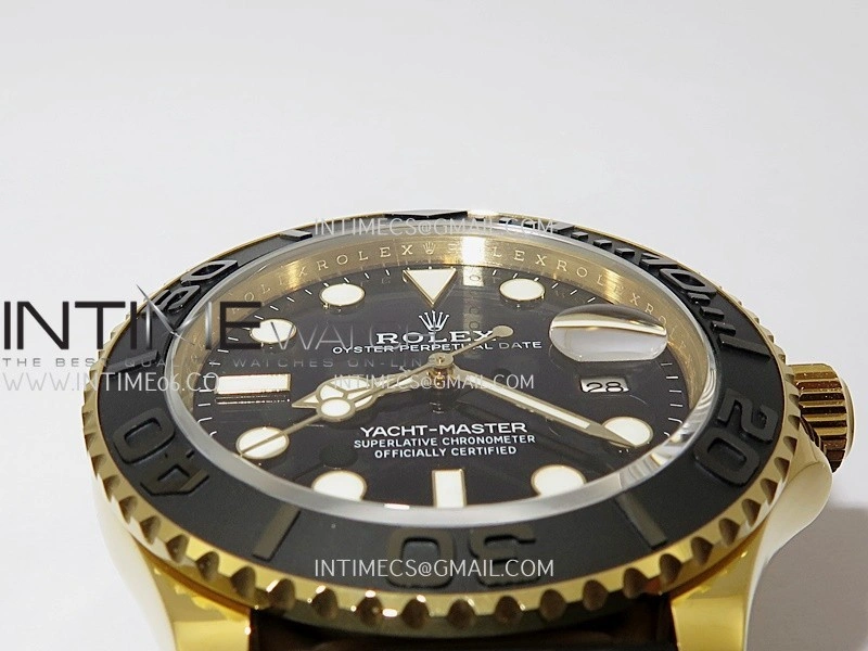 Yacht-Master 226658 Gain Weight QF 1:1 Best Edition Black Dial On Oysterflex Strap VR3235