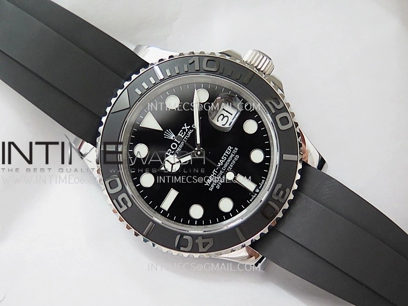 Yacht-Master 226659 Gain Weight QF 1:1 Best Edition Black Dial On Oysterflex Strap VR3235