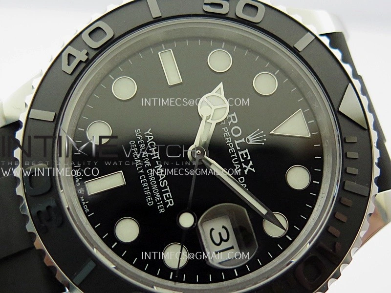 Yacht-Master 226659 Gain Weight QF 1:1 Best Edition Black Dial On Oysterflex Strap VR3235