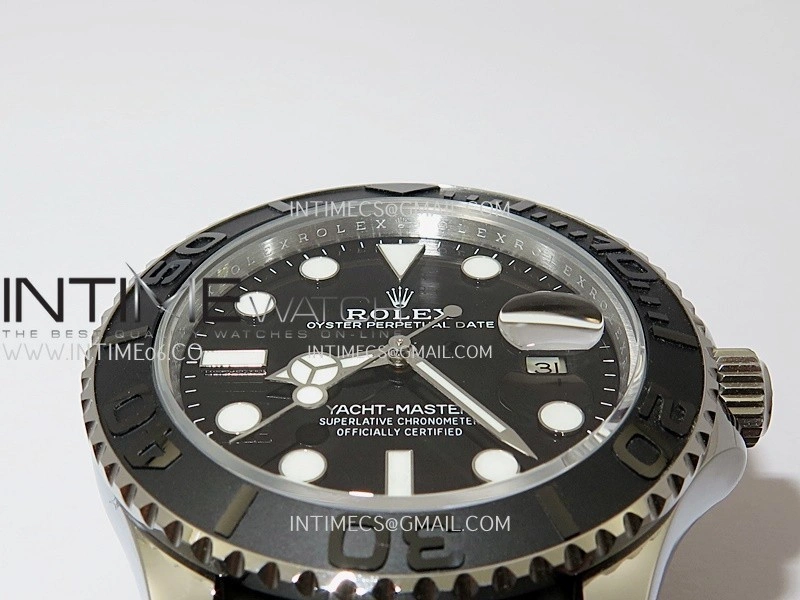 Yacht-Master 226659 Gain Weight QF 1:1 Best Edition Black Dial On Oysterflex Strap VR3235