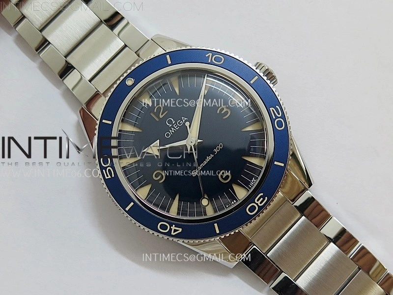Seamaster 300 Heritage VSF 1:1 Best Edition Blue Dial on SS Bracelet A8912 Super Clone